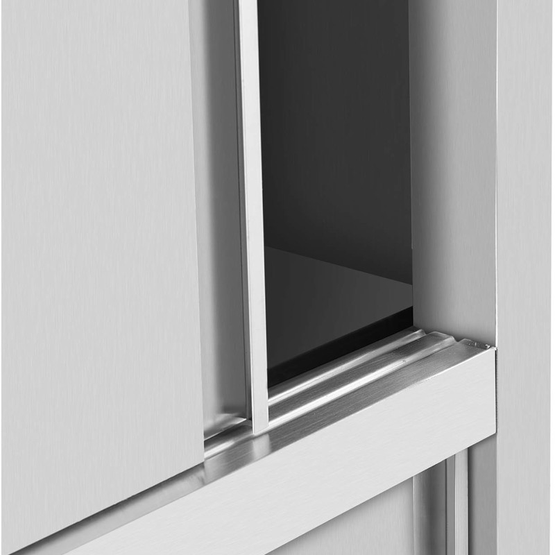 Nerūdijančio plieno virtuvės spinta su stumdomomis durimis 120 kg 100 x 50 x 180 cm