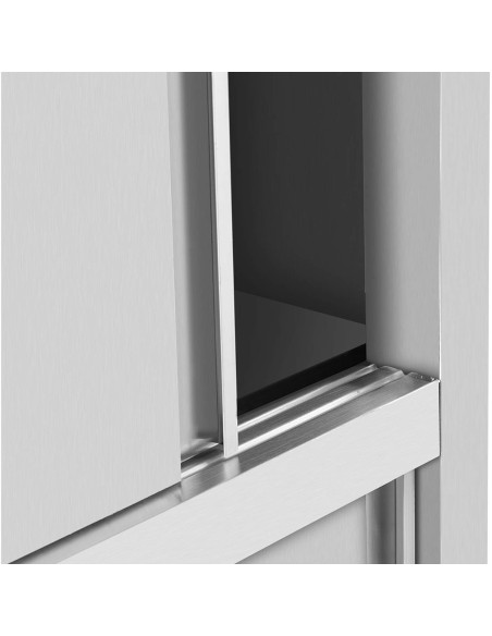 Nerūdijančio plieno virtuvės spinta su stumdomomis durimis 120 kg 100 x 50 x 180 cm Nerūdijančio plieno virtuvės spinta su stumdomomis durimis 120 kg 100 x 50 x 180 cm