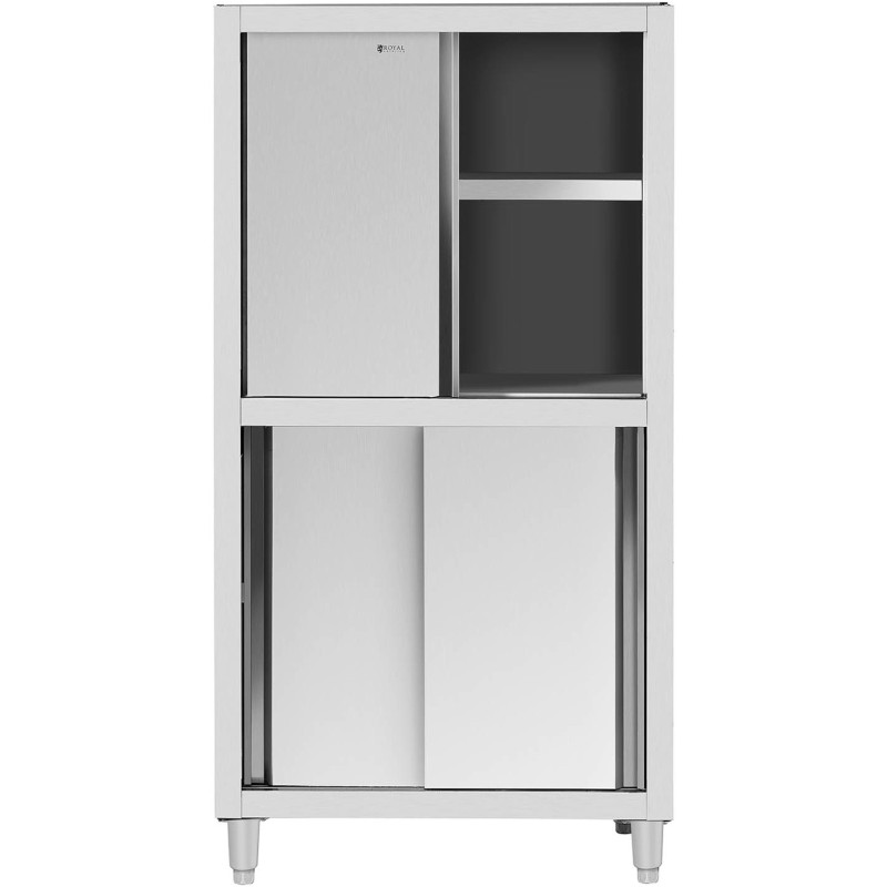 Nerūdijančio plieno virtuvės spinta su stumdomomis durimis 120 kg 100 x 50 x 180 cm