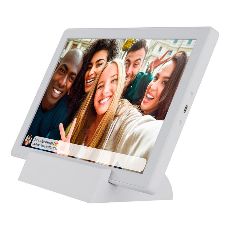 Skaitmeninis rėmelis 10.1& 39 & 39 16GB microSD WiFi garsiakalbis MP4 Frameo PFF-1070W – baltas