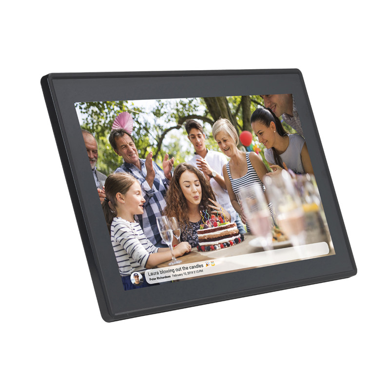 Skaitmeninis rėmelis 15,6 colių 8GB microSD WiFi garsiakalbis MP4 AVI Frameo PFF-1514B – juodas