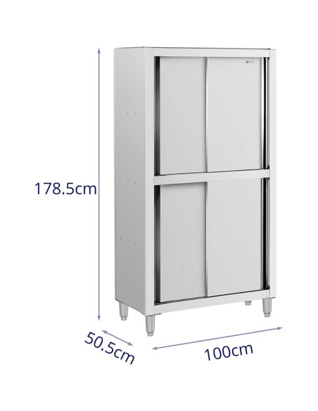 Nerūdijančio plieno virtuvės spinta su stumdomomis durimis 120 kg 100 x 50 x 180 cm Nerūdijančio plieno virtuvės spinta su stumdomomis durimis 120 kg 100 x 50 x 180 cm