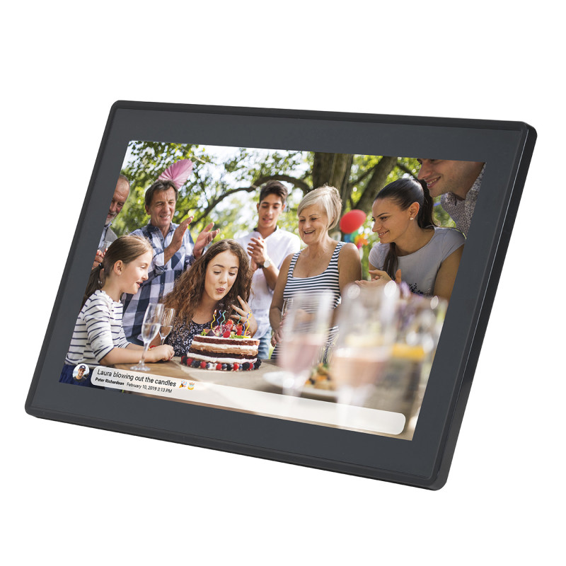 Skaitmeninis rėmelis 15.6& 39 & 39 16GB microSD WiFi garsiakalbis MPEG4 Frameo PFF-1515B – juodas