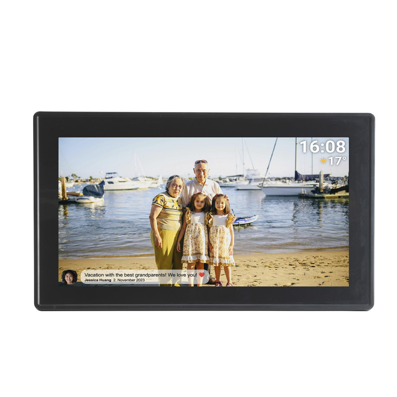 Skaitmeninis rėmelis 15.6& 39 & 39 16GB microSD WiFi garsiakalbis MPEG4 Frameo PFF-1515B – juodas