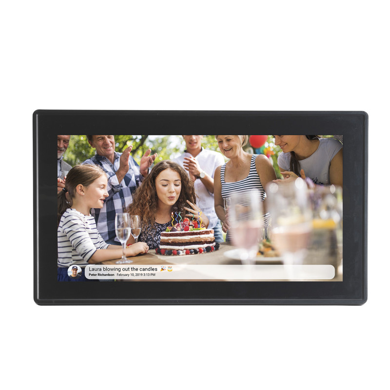 Skaitmeninis rėmelis 15.6& 39 & 39 16GB microSD WiFi garsiakalbis MPEG4 Frameo PFF-1515B – juodas