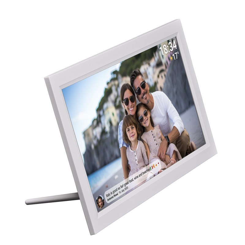 Skaitmeninis rėmelis 15.6& 39 & 39 16GB microSD WiFi garsiakalbis Full HD Frameo PFF-1503W – baltas