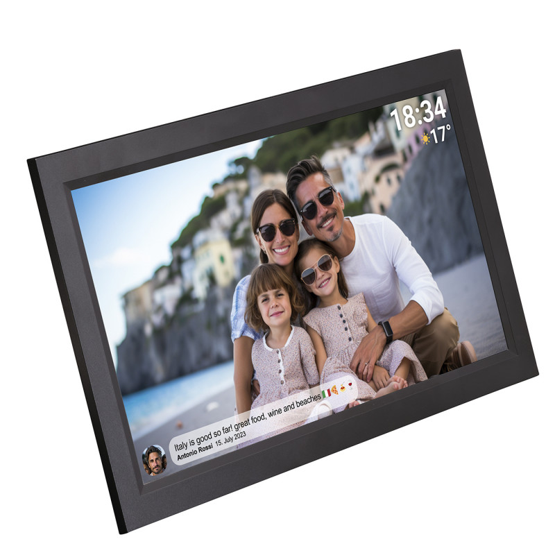 Skaitmeninis rėmelis 15.6& 39 & 39 16GB microSD WiFi Frameo PFF-1503B – juodas