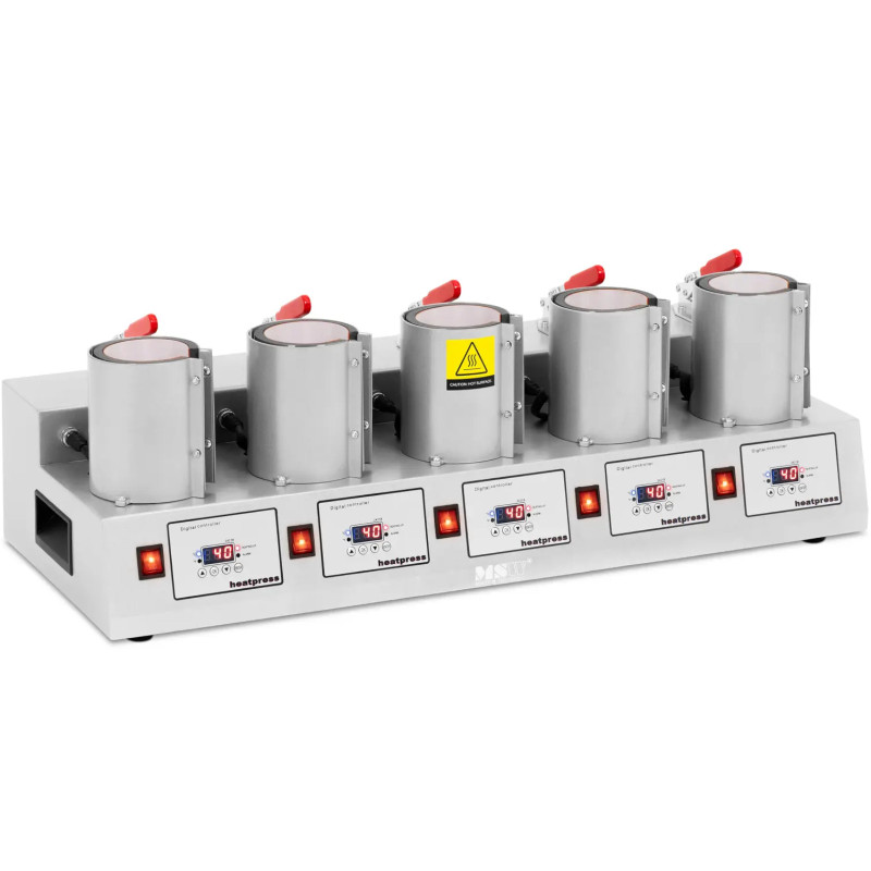 
5 puodelių LCD 250 C terminio perdavimo presas
