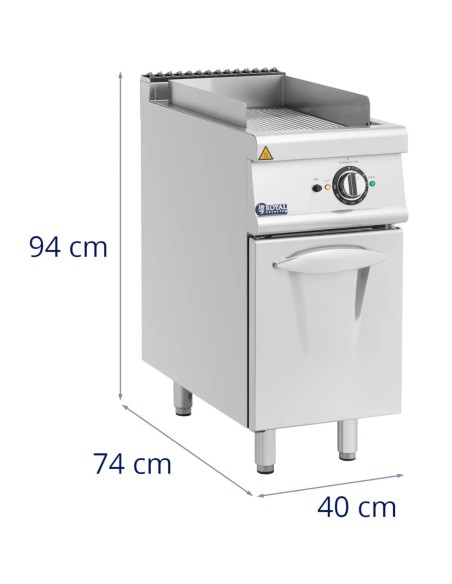 
Grilio plokštė elektrinė grilis su grioveliais su spintele 33,5 x 55 cm 5,4 kW

