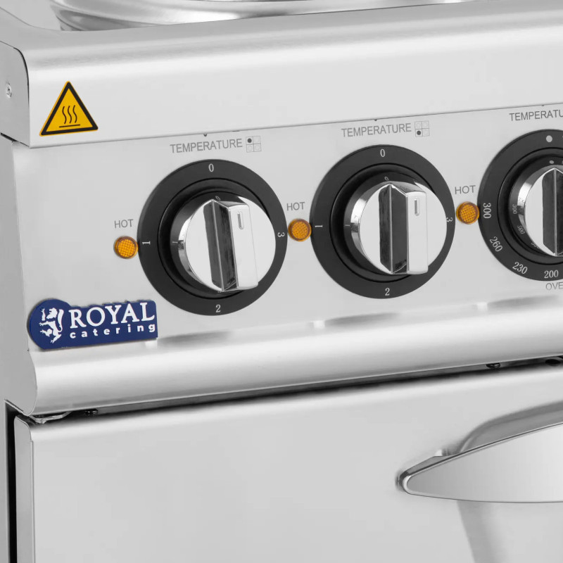 Elektrinė viryklė su orkaite 4 degiklių 400 V 13,9 kW