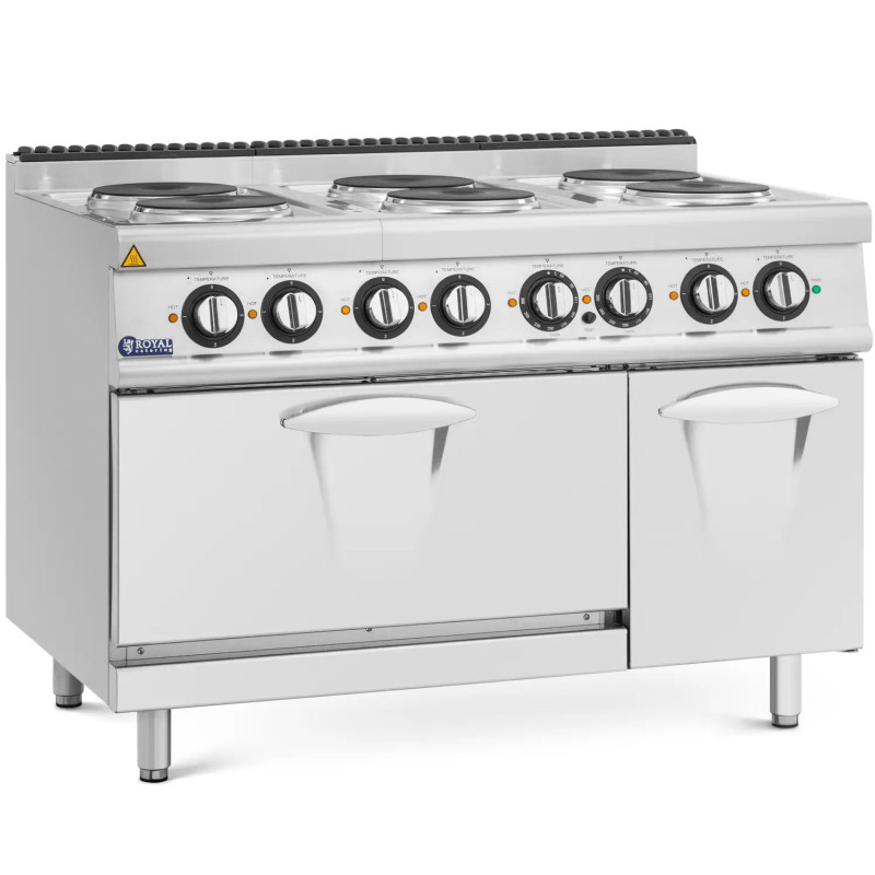 Elektrinė viryklė su orkaite, spintele, 6 degikliai, 400 V, 19,1 kW