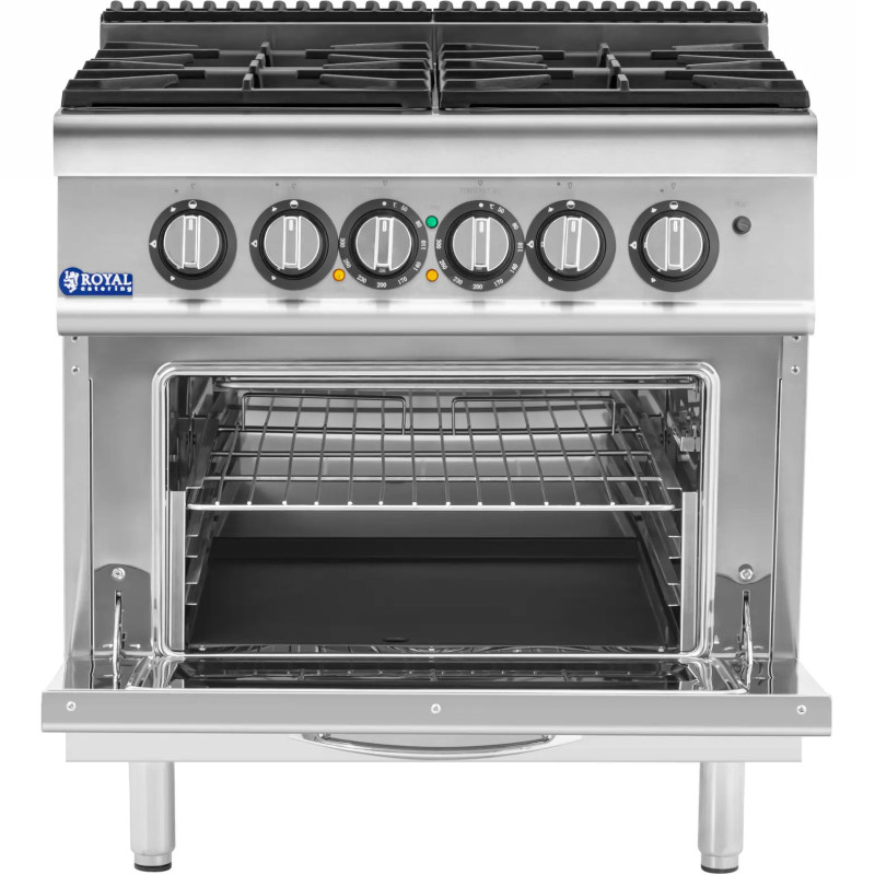 Dujinė viryklė su orkaite 4 degiklių 14,4 kW