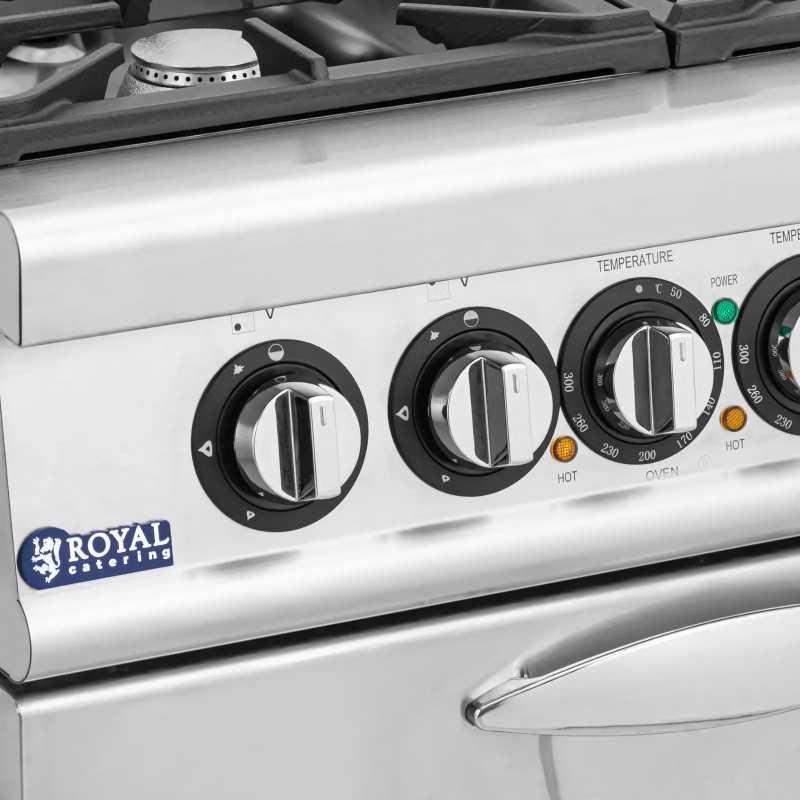 Dujinė viryklė su orkaite 4 degiklių 14,4 kW