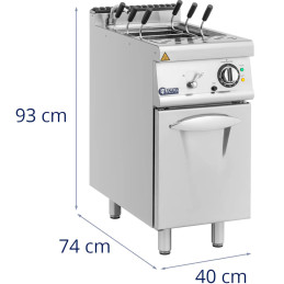 
Makaronų viryklė, elektrinė, laisvai pastatoma, 400 V, 9 kW
