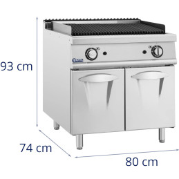 
Lavos grilis propanui / SND / gamtinėms dujoms 2 x 8 kW 50-460 C
