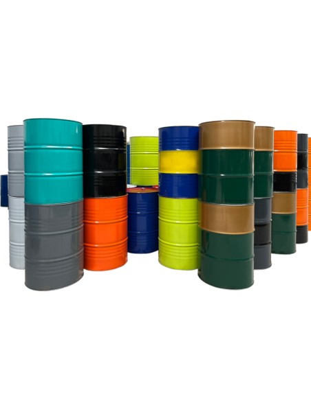 
Plieninė metalinė statinė TH 216.5L su grioveliais, 3/ 4 ir 2 kamšteliai dangtelyje - SPALVŲ MIŠINIS
