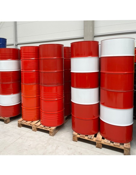 
Plieninė metalinė statinė TH 216.5L su grioveliais, 3/ 4 ir 2 kamšteliai dangtelyje - SPALVŲ MIŠINIS
