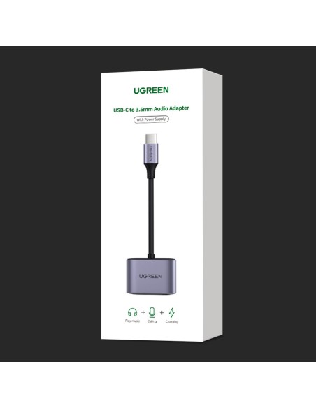 USB-C – USB-C + 3,5 mm mini lizdo garso adapteris – pilkas
 
USB-C – USB-C + 3,5 mm mini lizdo garso adapteris – pilkas
