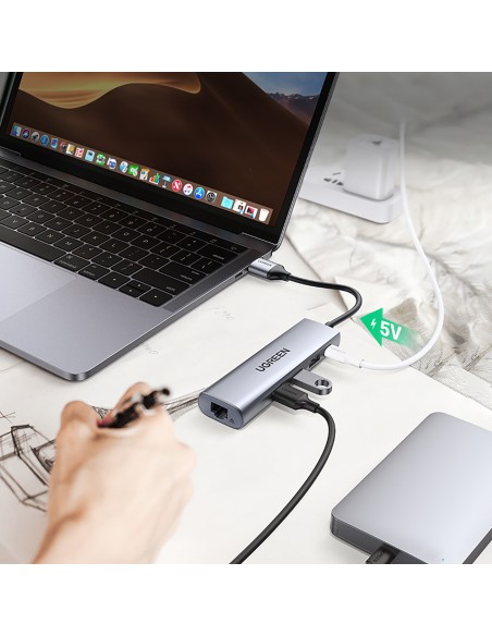 5in1 HUB adapteris USB-A 3.0 - RJ45 / 3x USB-A 3.0 / mikro USB - pilka
 
5in1 HUB adapteris USB-A 3.0 - RJ45 / 3x USB-A 3.0 / mikro USB - pilka