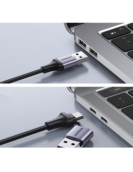 HDMI (moteris) – USB-A / USB-C (vyriškas) adapteris – pilkas
 
HDMI (moteris) – USB-A / USB-C (vyriškas) adapteris – pilkas