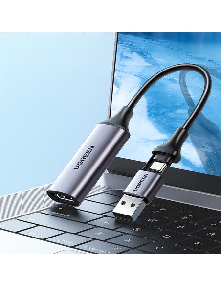 HDMI (moteris) – USB-A / USB-C (vyriškas) adapteris – pilkas
 
HDMI (moteris) – USB-A / USB-C (vyriškas) adapteris – pilkas