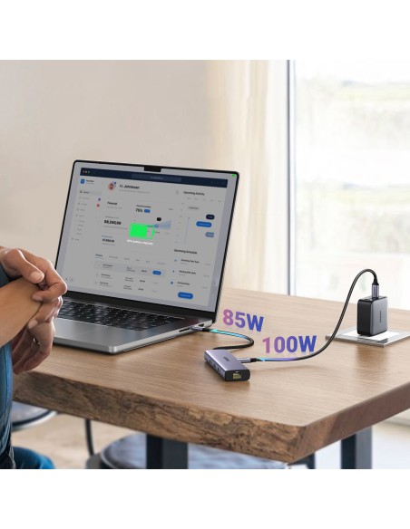 6in1 HUB adapteris USB-C – 3x USB-A 3.0 / HDMI / RJ45 / USB-C PD - pilka
 
6in1 HUB adapteris USB-C – 3x USB-A 3.0 / HDMI / RJ45 / USB-C PD - pilka