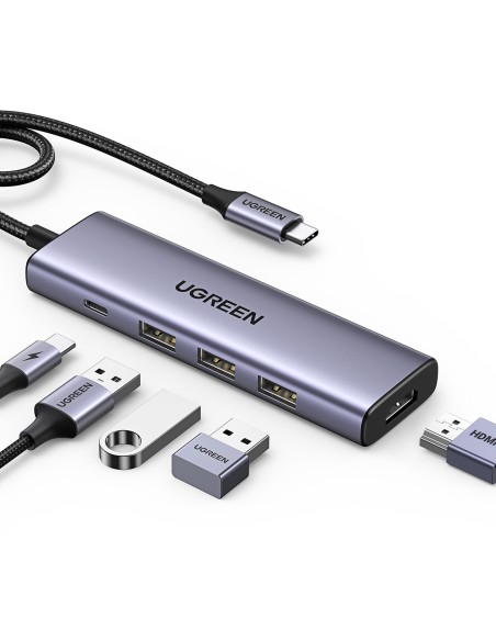 5in1 HUB adapteris USB-C - USB-C PD / HDMI / 3x USB-A 3.0 - pilka
 
5in1 HUB adapteris USB-C - USB-C PD / HDMI / 3x USB-A 3.0 - pilka