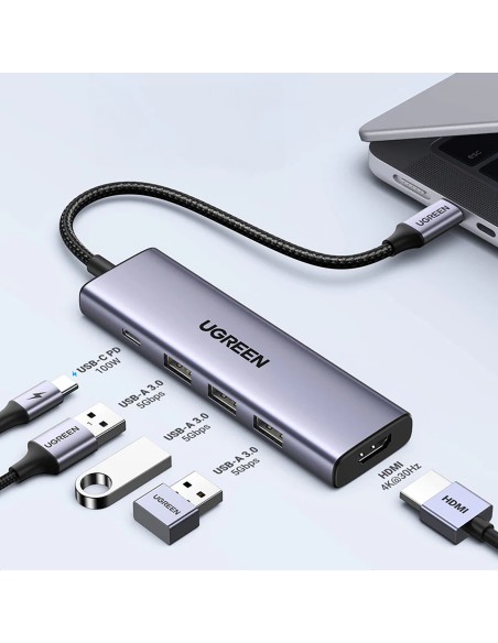 5in1 HUB adapteris USB-C - USB-C PD / HDMI / 3x USB-A 3.0 - pilka
 
5in1 HUB adapteris USB-C - USB-C PD / HDMI / 3x USB-A 3.0 - pilka