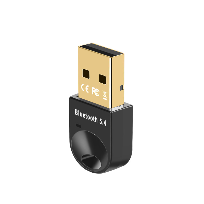 Mini adapteris imtuvas siųstuvas Bluetooth 5.4 USB-A kompiuteriui - juodas