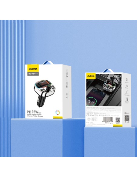 R2PRO+ automobilinis siųstuvas su PD 25W įkrovimo prievadais Bluetooth 5.3 RGB – juoda ir sidabrinė
 
R2PRO+ automobilinis siųstuvas su PD 25W įkrovimo prievadais Bluetooth 5.3 RGB – juoda ir sidabrinė