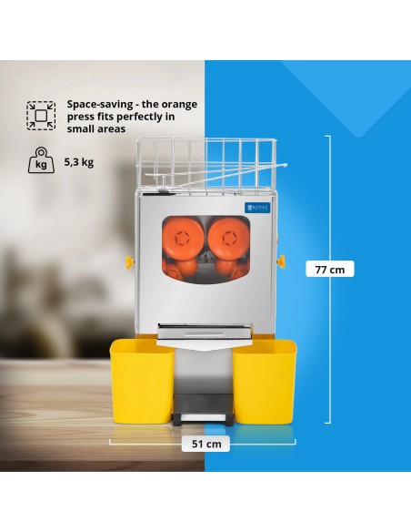 
Pusiau automatinė apelsinų sulčiaspaudė 20 vnt/ min 120 W
