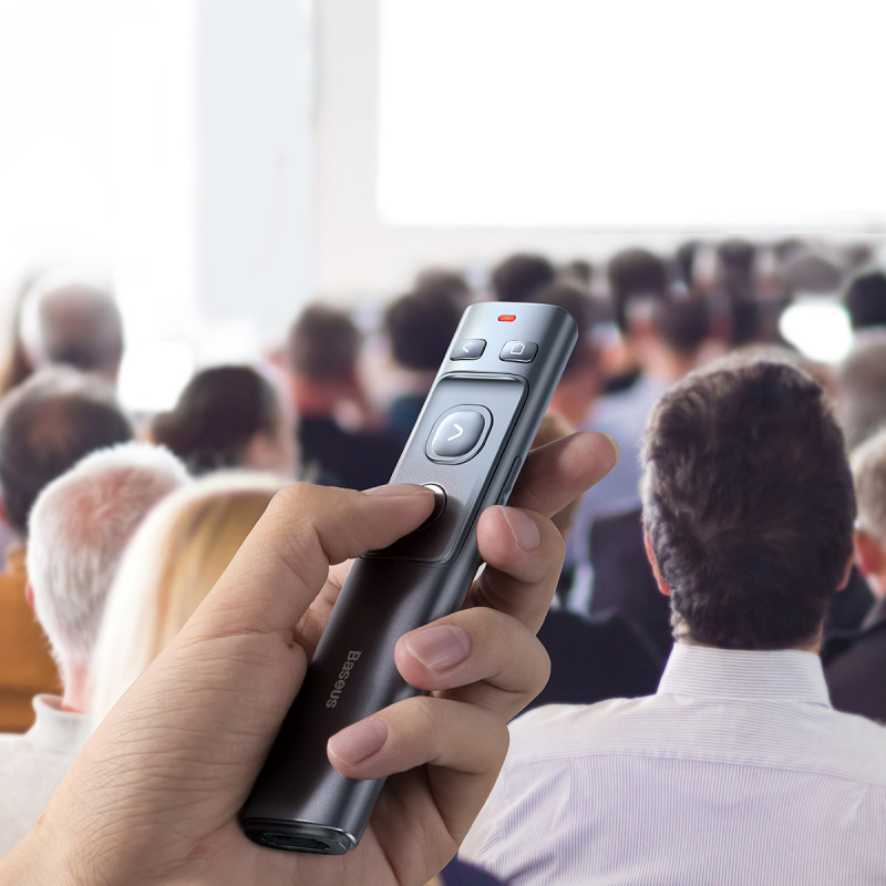 Lazerinis žymeklis su nuotolinio valdymo pulteliu pristatymams iki 100 m WiFi 2,4 GHz USB-A/ C – pilka