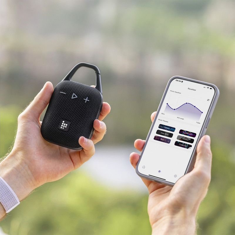 Mirtune H1 Bluetooth 8W mažas kelioninis belaidis garsiakalbis – juodas