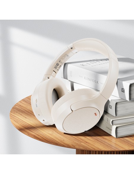 
H6 ANC belaidės Bluetooth 5.3 IPX4 ausinės ant ausų – baltos
