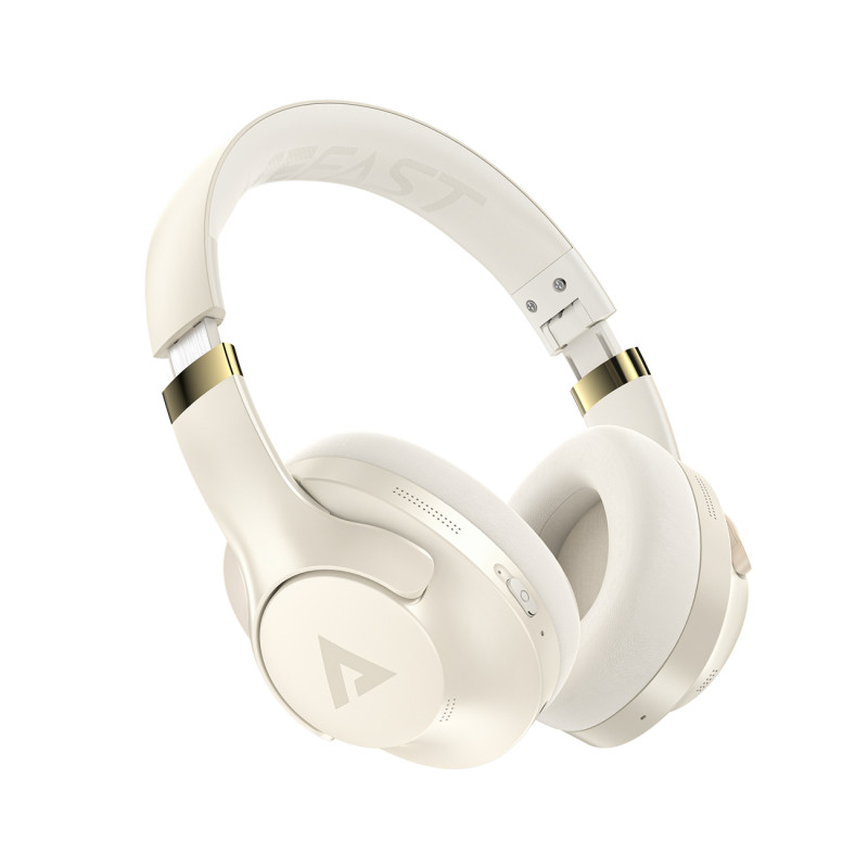 H4 ANC belaidės Bluetooth 5.3 IPX4 ausinės ant ausinių – smėlio spalvos