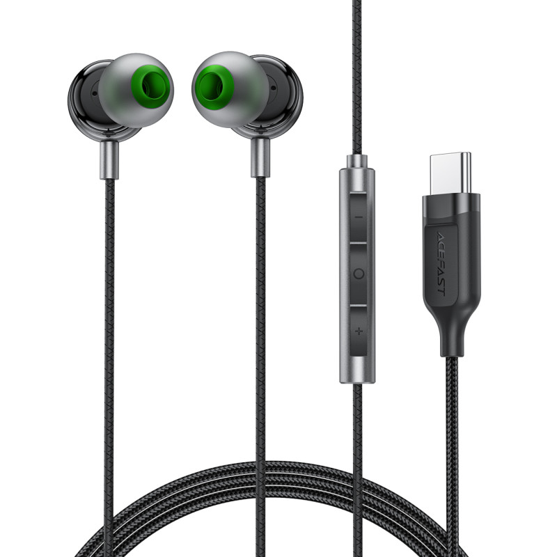 L5 laidinės ausinės USB-C 1,2 m – juodos