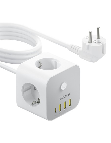 
7 viename maitinimo juosta KOSTKA PowerCombo 3x AC / 3x USB-A / 1x USB-C 20W 1,5 m - balta
