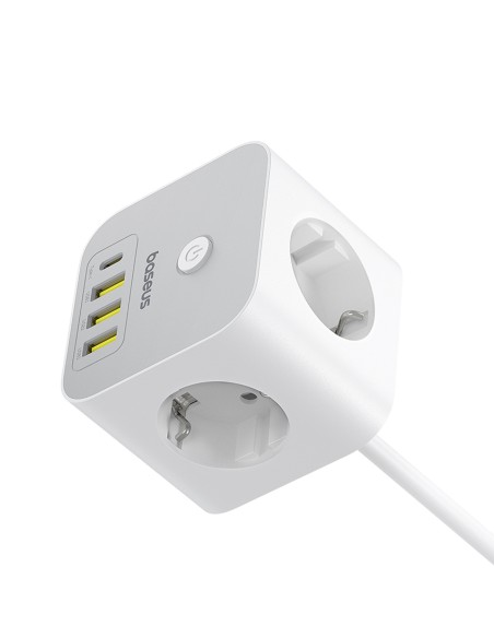 
7 viename maitinimo juosta KOSTKA PowerCombo 3x AC / 3x USB-A / 1x USB-C 20W 1,5 m - balta
