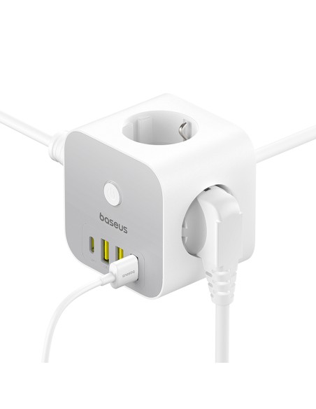 
7 viename maitinimo juosta KOSTKA PowerCombo 3x AC / 3x USB-A / 1x USB-C 20W 1,5 m - balta
