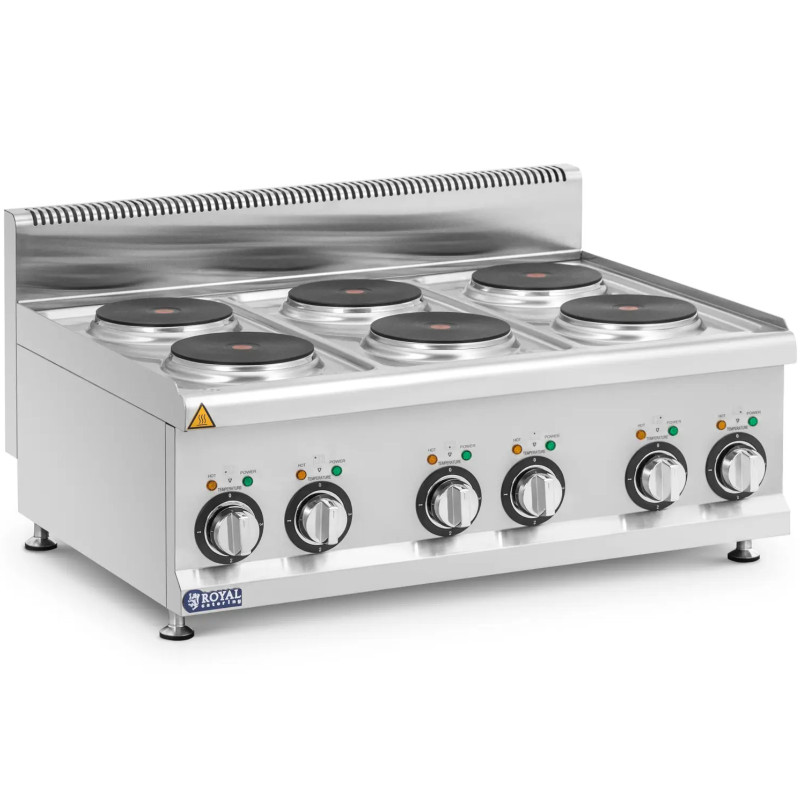 Elektrinė viryklė, 6 šildymo zonos, skersmuo 19 cm 12 kW 400 V