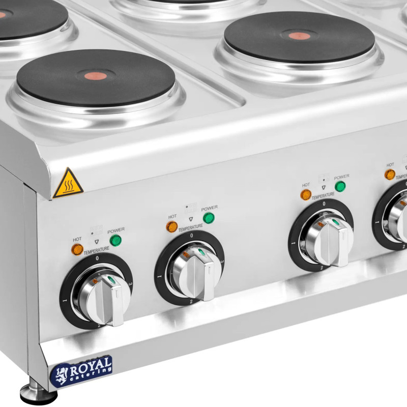 Elektrinė viryklė, 6 šildymo zonos, skersmuo 19 cm 12 kW 400 V