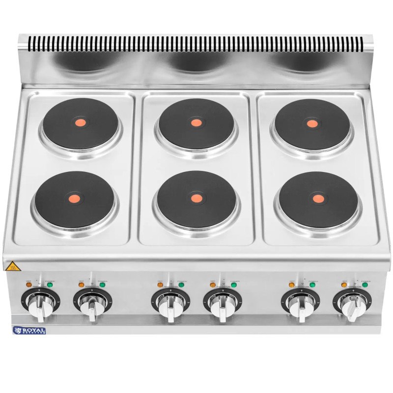 Elektrinė viryklė, 6 šildymo zonos, skersmuo 19 cm 12 kW 400 V