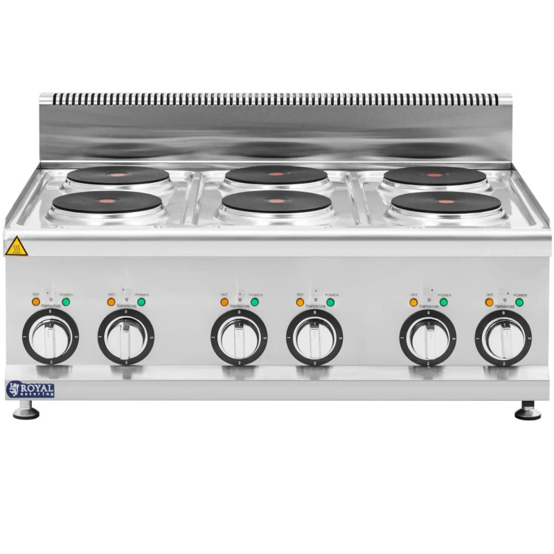 Elektrinė viryklė, 6 šildymo zonos, skersmuo 19 cm 12 kW 400 V