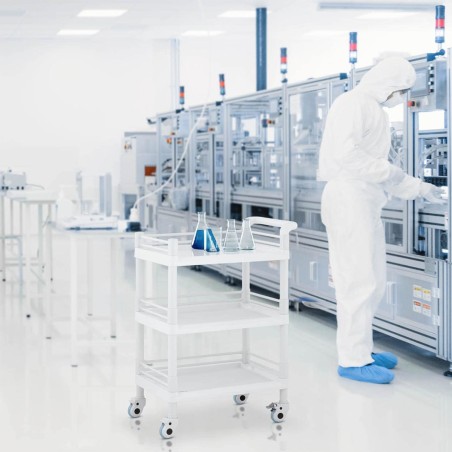 Kosmetinių procedūrų laboratorinis vežimėlis su 3 lentynomis 83 x 53 x 99 cm 60 kg Kosmetinių procedūrų laboratorinis vežimėlis su 3 lentynomis 83 x 53 x 99 cm 60 kg