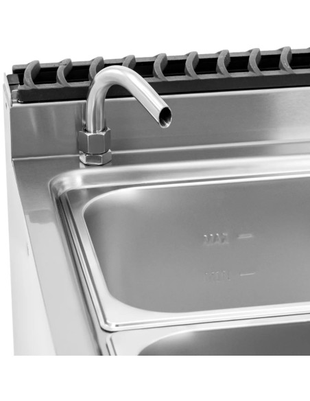 
Elektrinė vandens vonia su čiaupo spintele 2x GN 1/ 2 2x GN 1/ 3 6000 W
