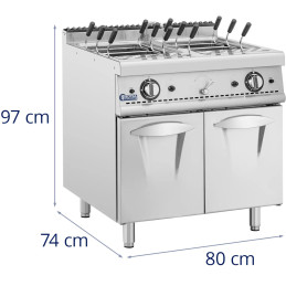 
Makaronų viryklė, makaronų gaminimo aparatas, propanas butanas / LPG / gamtinės dujos, 4 x 4 kW
