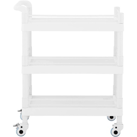 Kosmetinių procedūrų laboratorinis vežimėlis su 3 lentynomis 83 x 53 x 99 cm 60 kg Kosmetinių procedūrų laboratorinis vežimėlis su 3 lentynomis 83 x 53 x 99 cm 60 kg