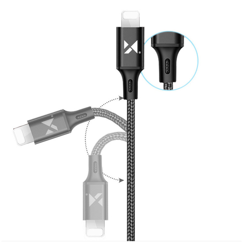 Kabelis USB laidas Iphone Lightning 2.4A 1m baltas