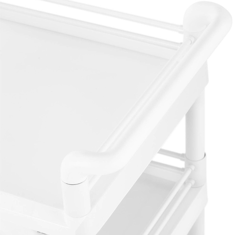 Kosmetikos laboratorinis vežimėlis 3 lentynos 2 stalčiai 3 konteineriai 83 x 53 x 99 cm 60 kg