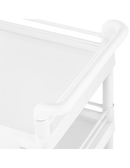 Kosmetikos laboratorinis vežimėlis 3 lentynos 2 stalčiai 3 konteineriai 83 x 53 x 99 cm 60 kg Kosmetikos laboratorinis vežimėlis 3 lentynos 2 stalčiai 3 konteineriai 83 x 53 x 99 cm 60 kg